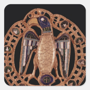 Pegatina Cuadrada Aguila de Gisela, esposa del emperador Conrad