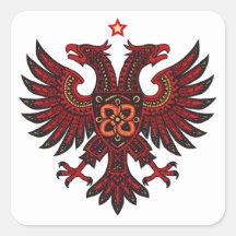 Águila doble albanesa Arte étnico recortado