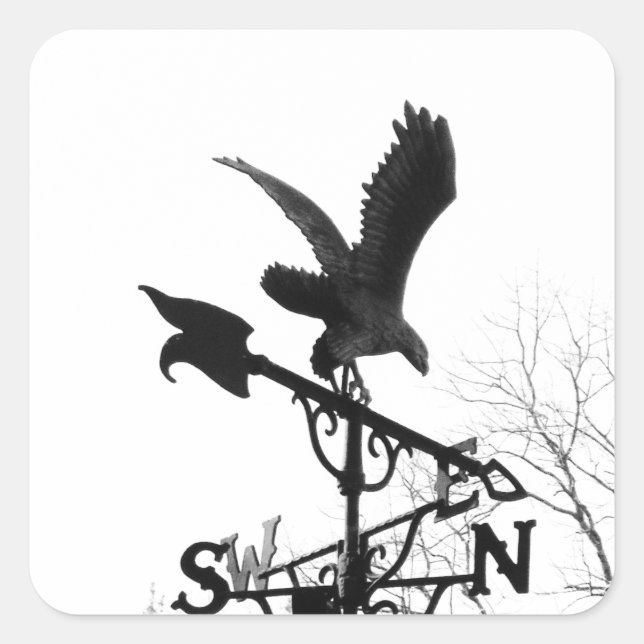 Pegatina Cuadrada Águila y flecha (Anverso)