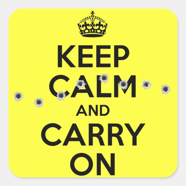 Pegatina Cuadrada Agujeros de bala (Anverso)