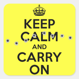 Pegatina Cuadrada Agujeros de bala