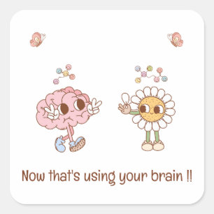 Pegatina Cuadrada Ahora eso está usando el estímulo de tu profesor d