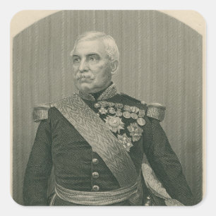 Pegatina Cuadrada Aimable Jean Jacques Pelissier Duc de Malakof