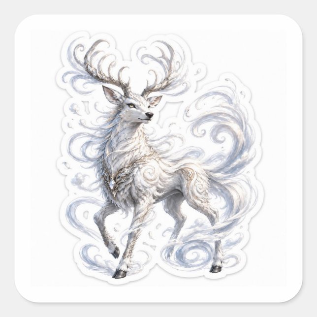 Pegatina Cuadrada Air Deer Fantasy Stickers (Anverso)