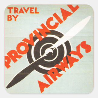 Pegatina Cuadrada Airways provincial
