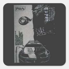 Pegatina Cuadrada Ajuste de auto MK4 Japón