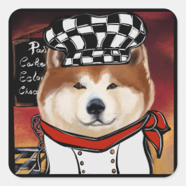 PEGATINA CUADRADA AKITA