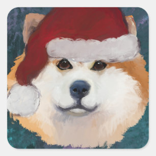 PEGATINA CUADRADA AKITA