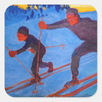 Akseli Gallen-Kallela - Esquiadores