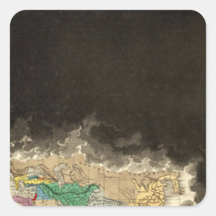 Pegatina Cuadrada Al final de la tercera guerra púnica 146 a. C.