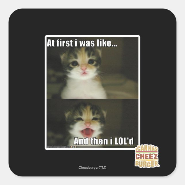 Pegatina Cuadrada Al principio me parecía (Anverso)