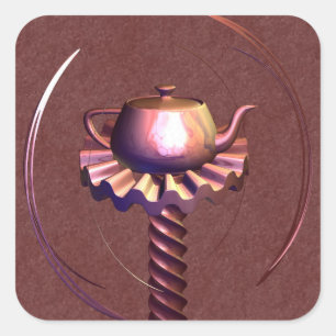 Pegatina Cuadrada Al reflexionar