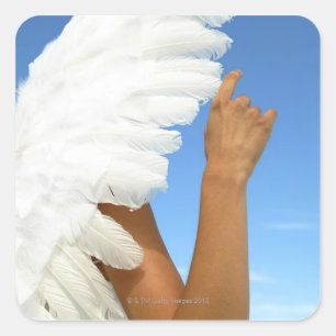 Pegatina Cuadrada Ala del ángel con el brazo