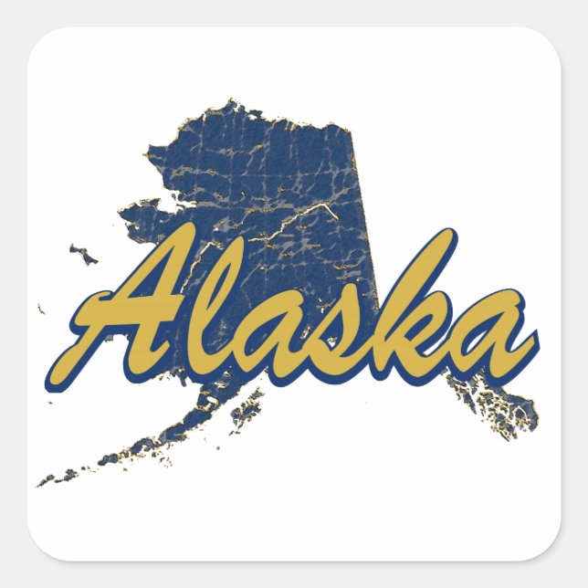 Pegatina Cuadrada Alaska (Anverso)