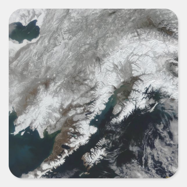 Pegatina Cuadrada Alaska (Anverso)