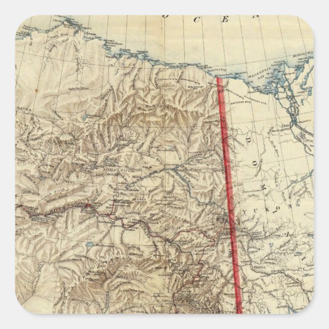 Pegatina Cuadrada Alaska 5 (Anverso)