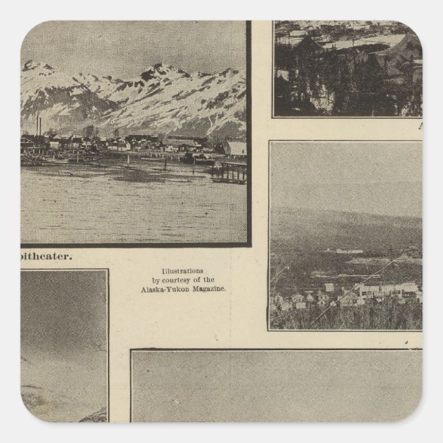 Pegatina Cuadrada Alaska 7 (Anverso)