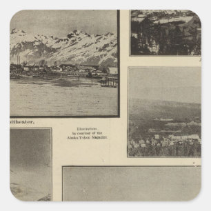Pegatina Cuadrada Alaska 7