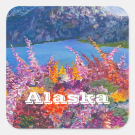 Pegatina Cuadrada Alaska FireweedvSticker
