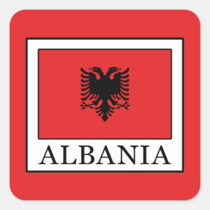Pegatina Cuadrada Albania