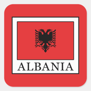 Pegatina Cuadrada Albania