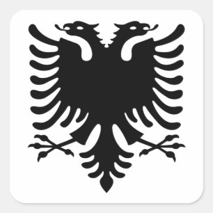 Pegatina Cuadrada Albania, Shqiperia, Shqiponja, albanés, shqip