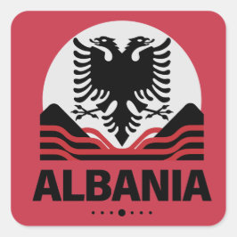 Pegatina Cuadrada Albania Unión Europea