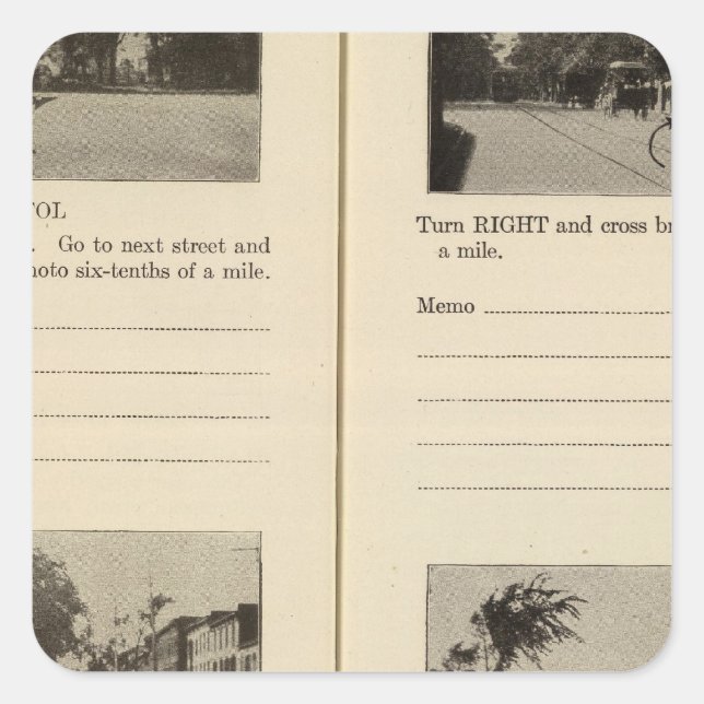 Pegatina Cuadrada Albany, NY (Anverso)
