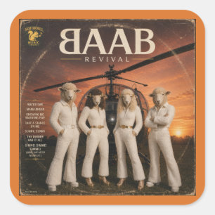 Pegatina Cuadrada Álbum BAAB: una parodia