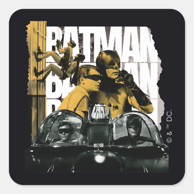 Pegatina Cuadrada Álbum de recuerdos del Dúo Dinámico Fotografía (Anverso)