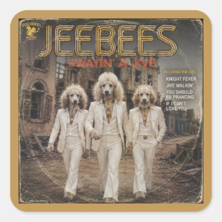 Pegatina Cuadrada Álbum Jeebees: una parodia