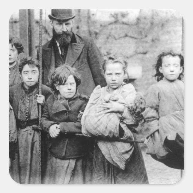 Pegatina Cuadrada Álbumes de Londres (Anverso)