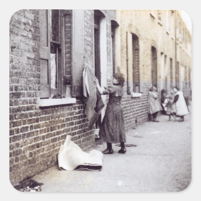 Pegatina Cuadrada Álbumes de Londres (Anverso)