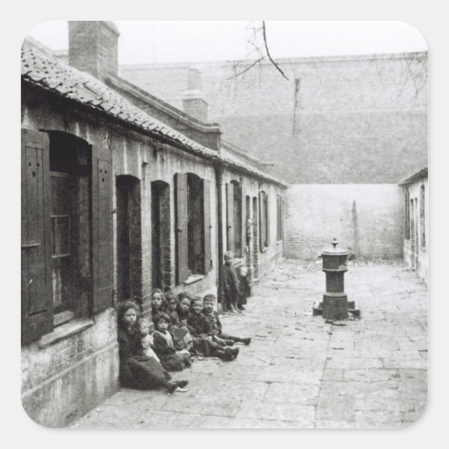 Pegatina Cuadrada Álbumes de Londres (Anverso)