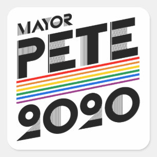 Pegatina Cuadrada Alcalde Pete Orgullo 2020