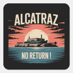 Pegatina Cuadrada Alcatraz.