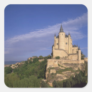 Pegatina Cuadrada Alcázar, Segovia, Castilla y León, España