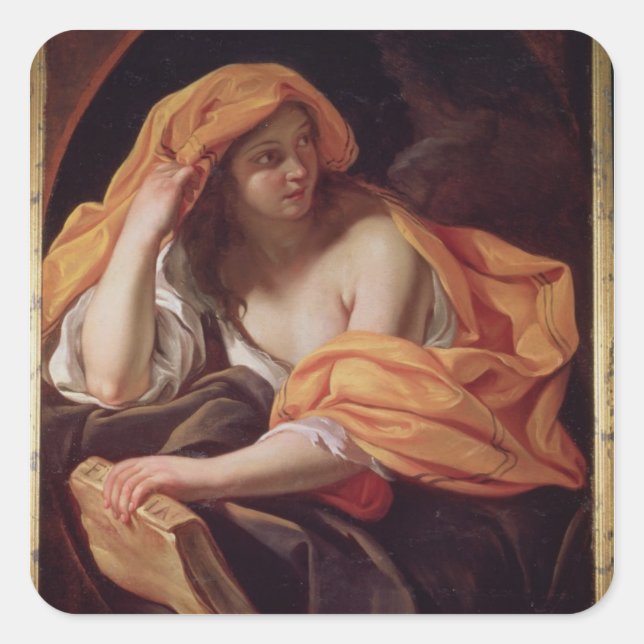 Pegatina Cuadrada Alegoría de la filosofía (Anverso)