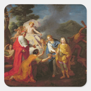 Pegatina Cuadrada Alegoría del reconocimiento de Philippe de France