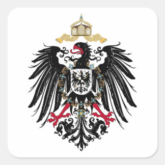 Pegatina Cuadrada Alemán águila de imperio