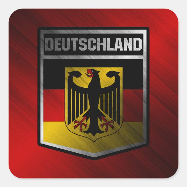 Pegatina Cuadrada Alemania (Anverso)
