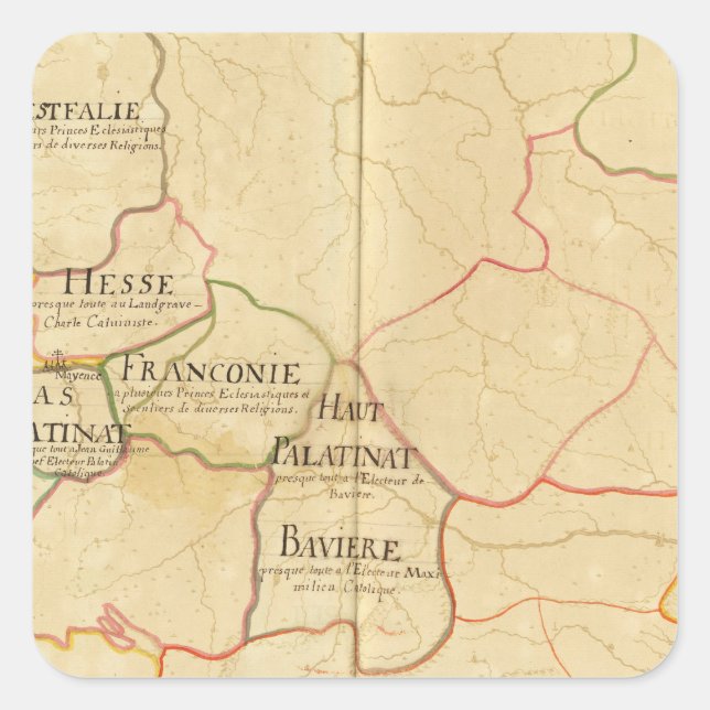 Pegatina Cuadrada Alemania 16 (Anverso)