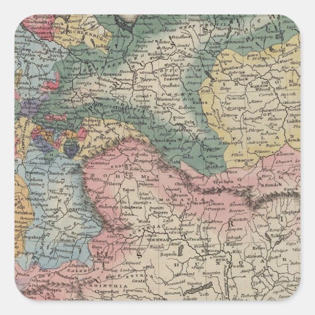 Pegatina Cuadrada Alemania 19 (Anverso)