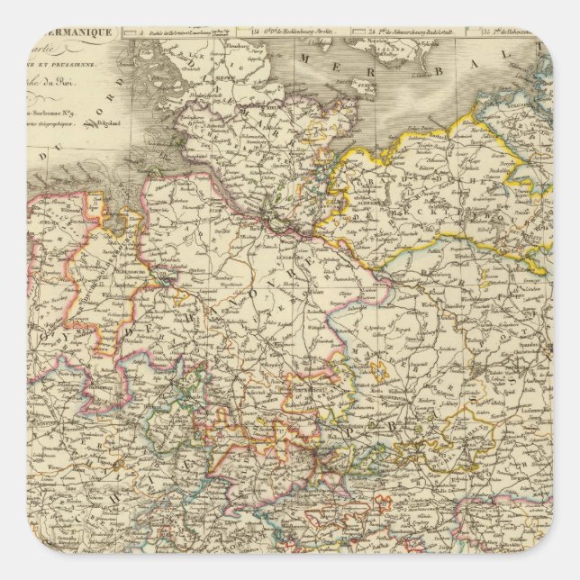 Pegatina Cuadrada Alemania 2 (Anverso)