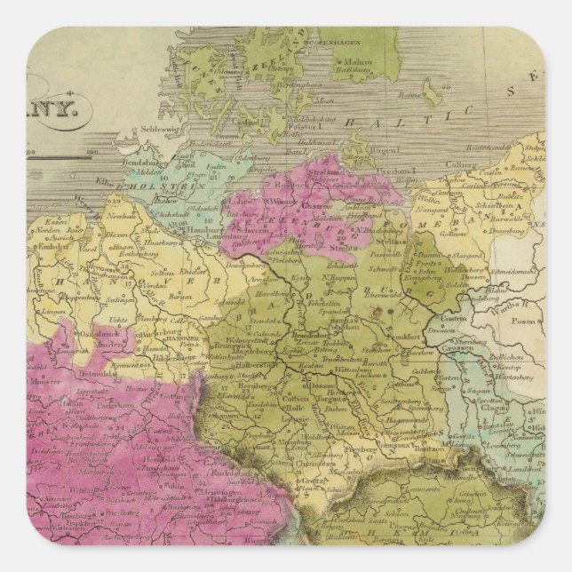 Pegatina Cuadrada Alemania 20 (Anverso)