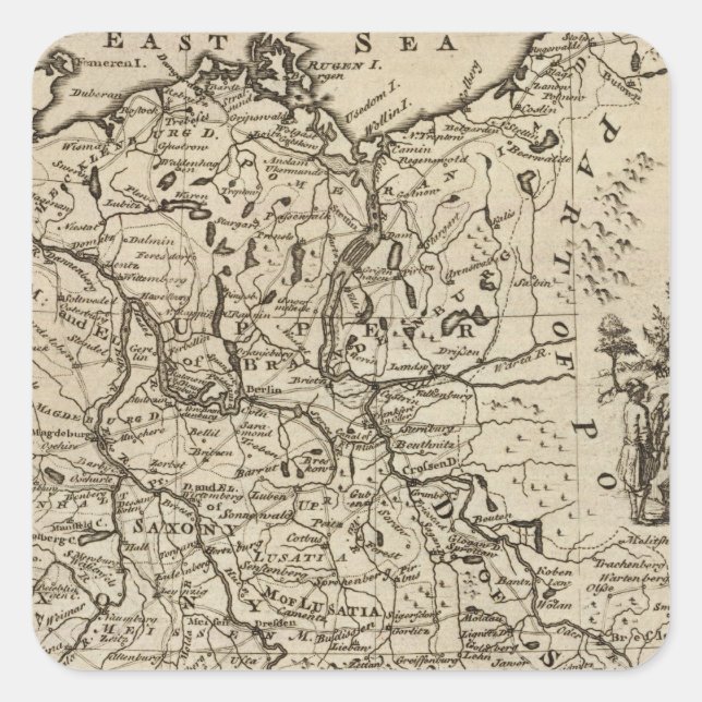 Pegatina Cuadrada Alemania 25 (Anverso)