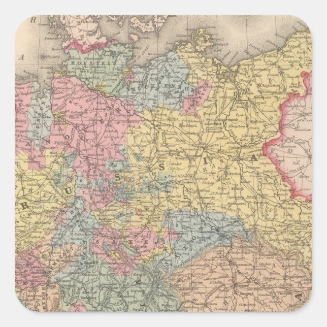 Pegatina Cuadrada Alemania 28 (Anverso)