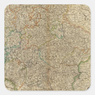Pegatina Cuadrada Alemania, Austria, Bohemia