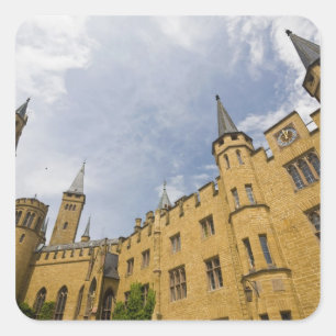 Pegatina Cuadrada Alemania, Baden-Wurttemberg, Hechingen (Zona)