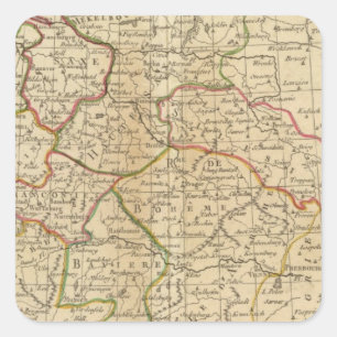 Pegatina Cuadrada Alemania, Bohemia